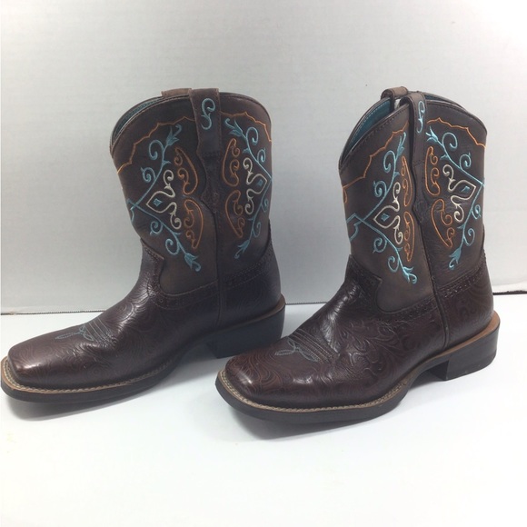 Ariat women’s fatbaby original square toe dark brown chocolate chip boots SZ.7B - Picture 5 of 5